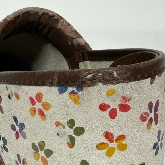 Sanita - Made in Poland - Floral on Cream Suede Background Clogs - Picture 9 of 10